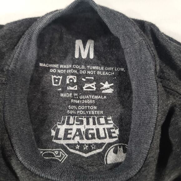 DC Justice League Graphic Crew Neck Short Sleeve T-Shirt Youth Boys Size M Black - Picture 3 of 9